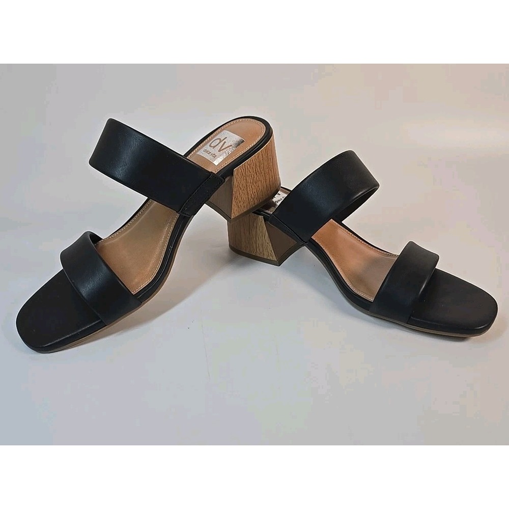 DV by Dolce Vita Ladies' Size 6.5 Sharona Heel Strap Sandal Black NIB